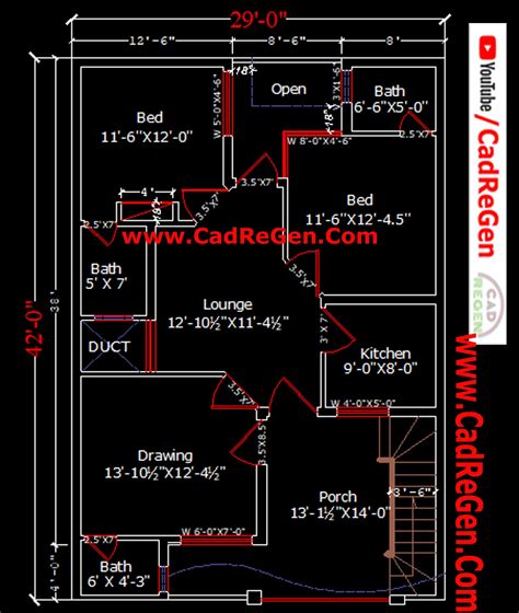 55 Marla House Plan Archives Cadregen