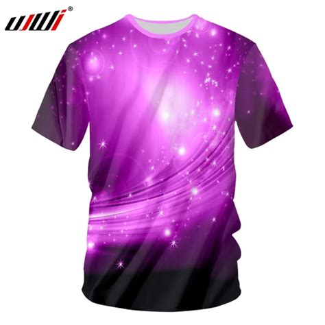 Ujwi Sound Activated Led T Shirt Purple Light Up And Down Flashing Equalizer El 3d T Shirt Men