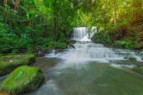 Mun Dang Waterfalls Containing Amazing Autumn And Beautiful High