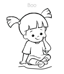 Boo from monsters inc coloring pages. Monsters Inc Coloring Pages | Playing Learning