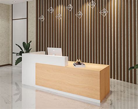 Lobby Contemporary L Shaped Reception Desk With Counter