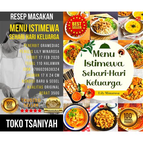 Resep masakan sederhana ini dilengkapi dengan bahan yang dibutuhkan dan cara membuat makanan. Buku Resep Masakan Menu Istimewa Sehari hari Keluarga Lily Minarosa Buku Resep Makanan Rumahan ...
