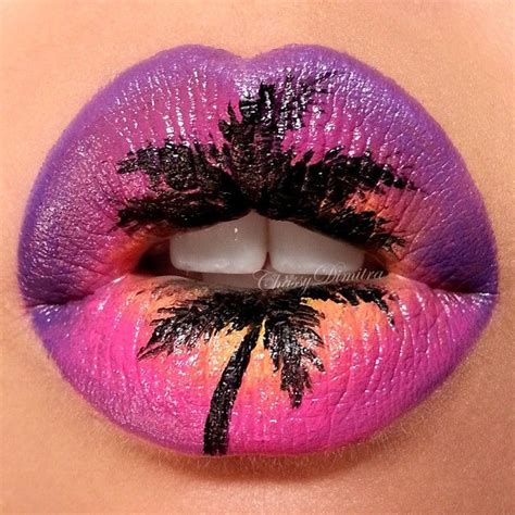 Chassy Dimitra On Instagram “sunset And Palm Tree Lips ♡ My Second Entry