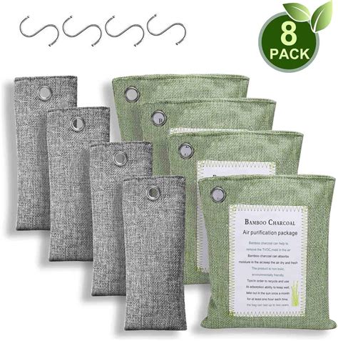 Bamboo Charcoal Air Purifying Bags 8 Pack 4x200g4x75g Pet Friendly