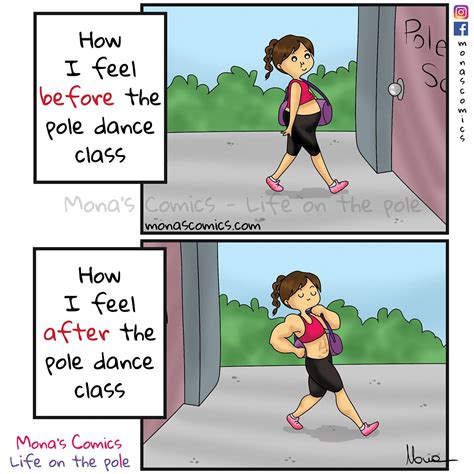 Pole Dancing Comic Of The Day Before And After Pole Dance Class Take A Look At This Pole