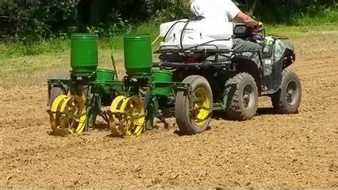 Planting Corn Food Plot With Antique John Deere Row Planter Youtube