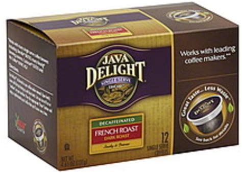 Java Delight French Roast Dark Roast Decaffeinated Coffee 12 Ea