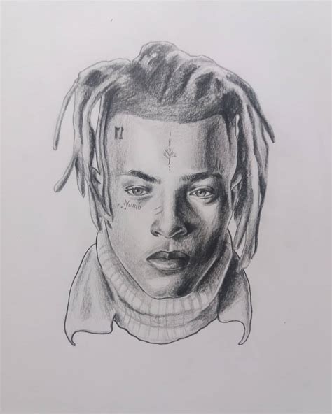 Drawing xxxtentacion materiais usados abaixo folha: xxxTENTACION.., pencil.., 28x28 : Art