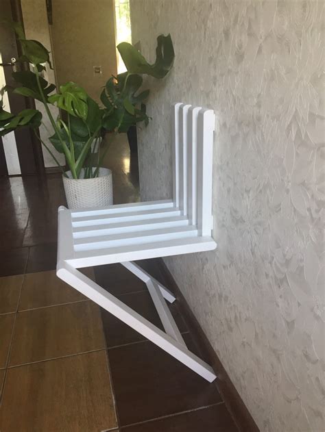 Wall Mounted Folding Chair In The Hallway Nursery Kitchen Etsy
