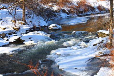 Free Images Nature Snow Winter Stream Watercourse Freezing