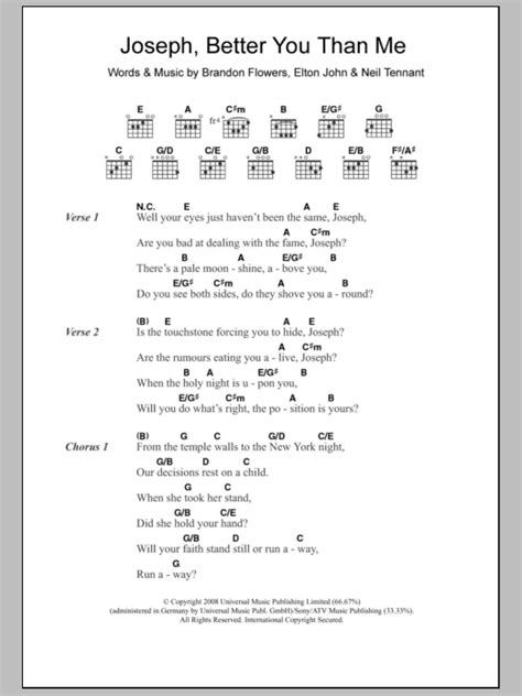 The less i know the better. Joseph, Better You Than Me by The Killers - Guitar Chords ...