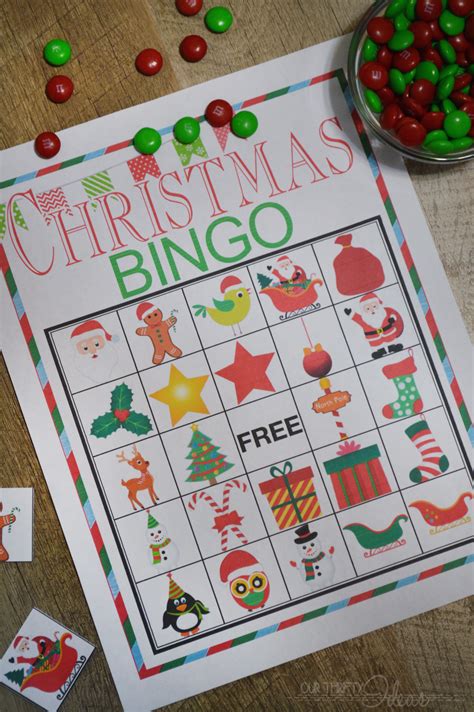 Christmas Bingo Printable Game Design Dazzle