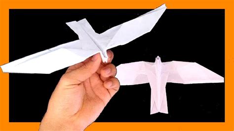 Hola como están amigos de youtube en este vídeo vamos a hacer un avión de papel casero que vuela muy bien y mucho con motor a goma.espero que este vídeo les. Como hacer un AVION DE PAPEL AVE o PÁJARO que Vuele Mucho - YouTube
