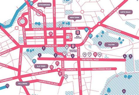 Edinburgh´s Guide And Map On Behance Map Edinburgh New Town