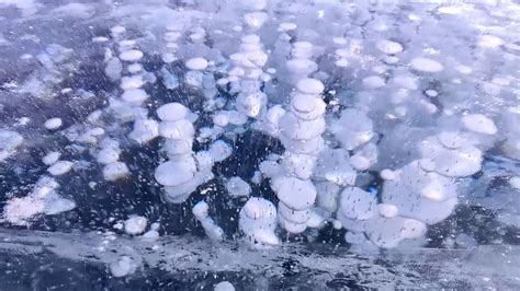 Ice Bubbles Form In Frozen Chinese Lake World News Sky News