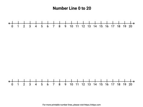 Free Printable Number Line 0 To 20 · Inkpx