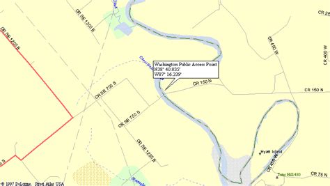 Map To Public Access Boat Launch Points On West Fork White River In