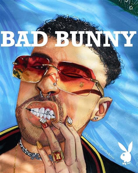 Bad Bunny Bunny Drawing Bunny Art Bunny Poster