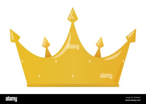 Princess Golden Crown Icono En Estilo Plano Aislado En Blanco Vector De