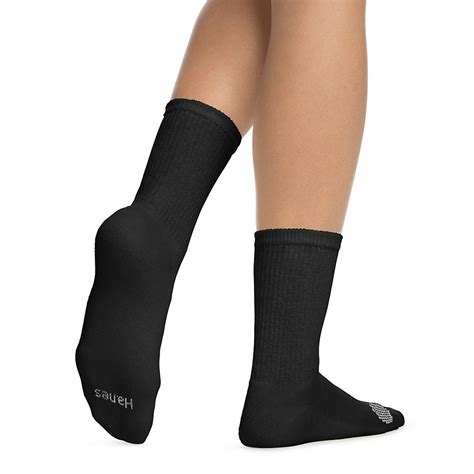Hanes Womens Cool Comfort Crew Socks 6 Pack