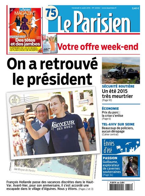 Le Parisien Journal de Paris du Vendredi 14 Aout 2015 Télécharger