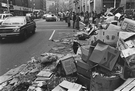 Garbage Spills Into The Streets Of Manhattan During The 1981 Sanitation