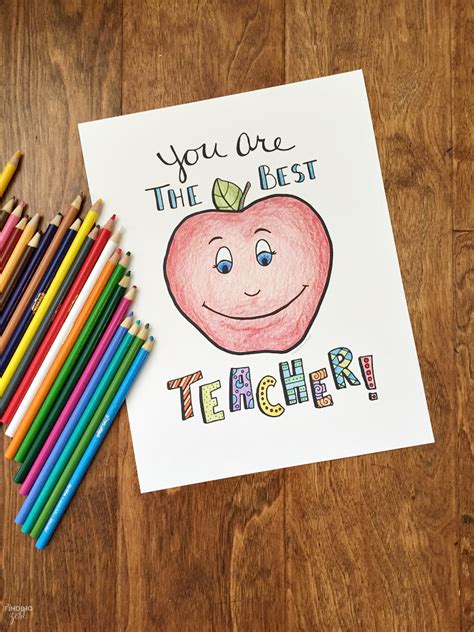Teachers are at the forefront of education. Teacher Appreciation Coloring Page Free Printable ...