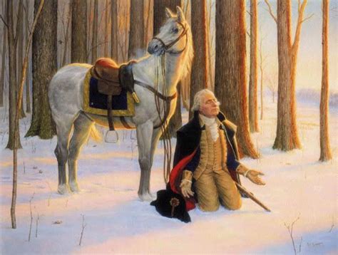 George Washington Prayer At Valley Forge Painting At