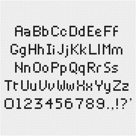 Tiny Cross Stitch Alphabet Pattern With Punctuation Cross Etsy
