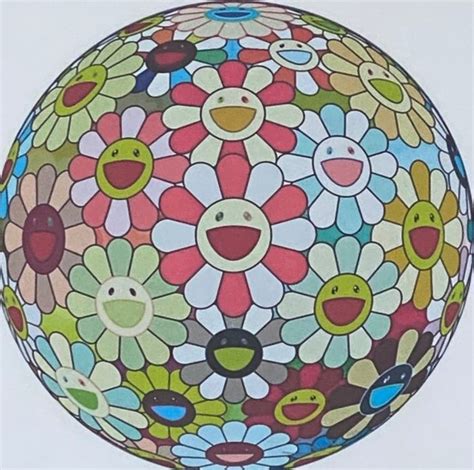 Flower ball by takashi murakami. Takashi Murakami - Rainbow Flower Ball - Catawiki