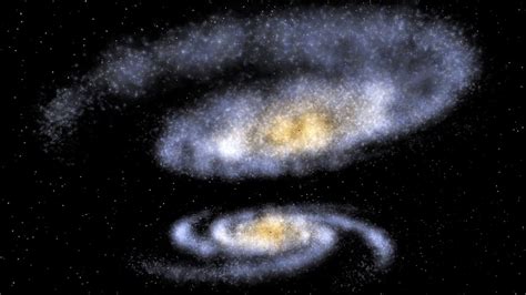 Milky Way And Andromeda Galaxy Collides Universe Sandbox 2 Youtube