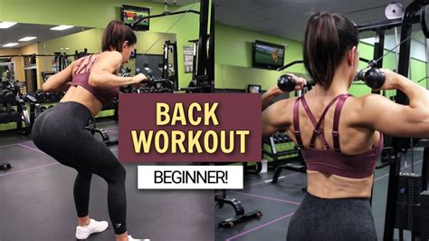 Beginner Back Gym Workout Using Cable Machine Youtube