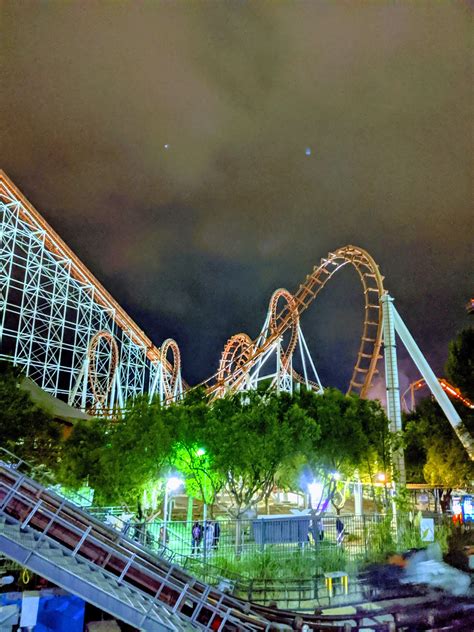 Viper At Six Flags Magic Mountain Around 1am During