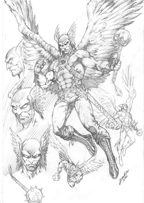 Hawkman Drawing Superheroes Comic Book Drawing Superhero Art