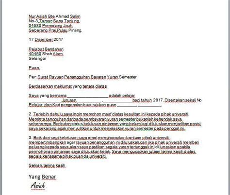 Tawaran pengurangan penalti ini akan terbatal jika pembayar cukai duti gagal mematuhi surat aku janji dan persetujuan pembayaran. Contoh Surat Rasmi Rayuan Pengurangan Bayaran - Contoh Raffa