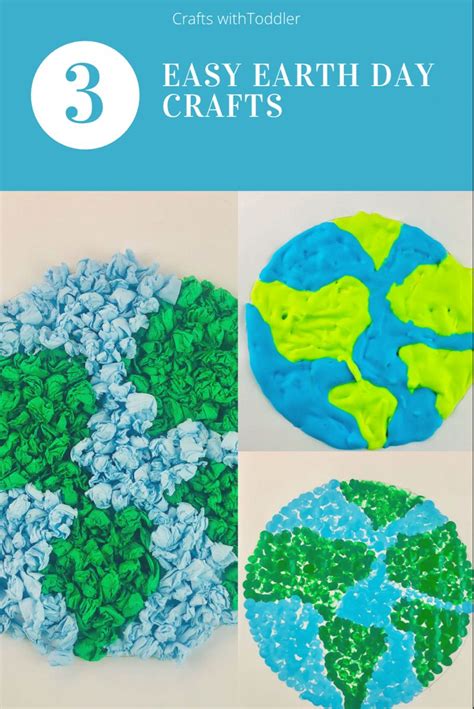 3 Easy Earth Day Crafts For Kids🌏🌎🌍 Crafts With Toddler In 2022