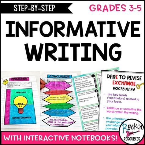 Step By Step Informative Writing Rockin Resources