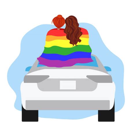 lgbt couple car illustrations royalty free vector graphics and clip art istock
