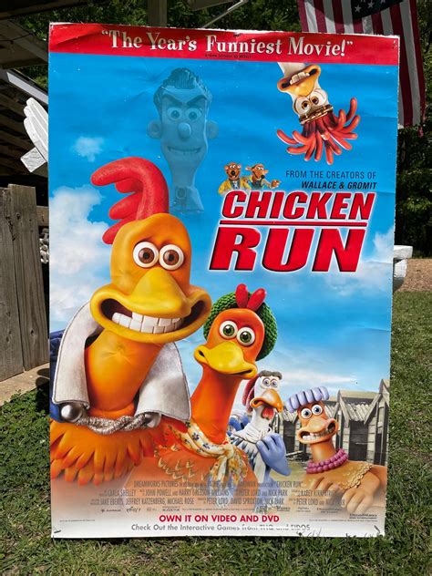 Vintage Chicken Run Movie Poster Etsy
