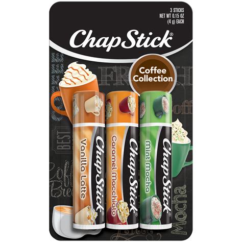 Chapstick Coffee Collection Coffee Flavored Lip Balm Pack Of Tubes