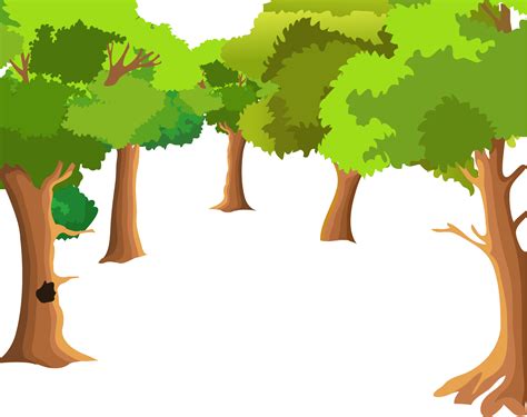 Download Clipart Forest Landscape Dibujo Bosque Infantil Png Image With