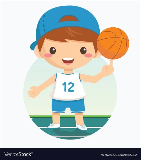 Cartoon Of Basketball Boy Royalty Free Vector Image