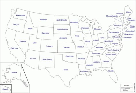Printable Map Of The Usa With State Names Printable Us Maps