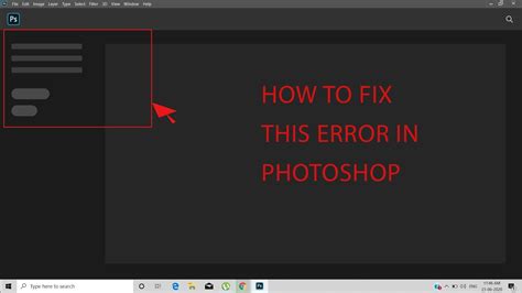 Adobe Photoshop Blank Homescreen Problem Fix Hindi Black Screen In