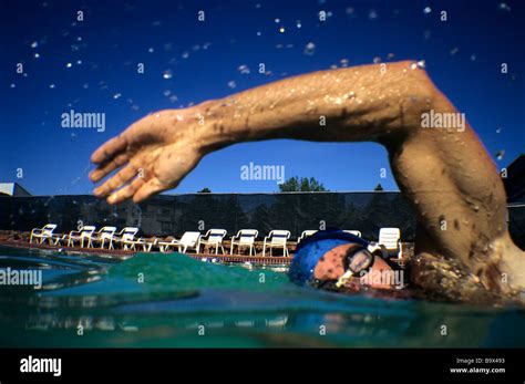 Male Swimmers Doing Laps In Pool Hi Res Stock Photography And Images