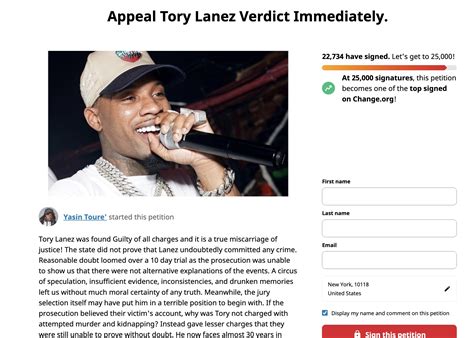 Tory Lanez Fans Start Petition Demanding Immediate Appeal After