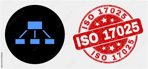 Rounded Hierarchy Icon And Iso 17025 Watermark Red Rounded Textured