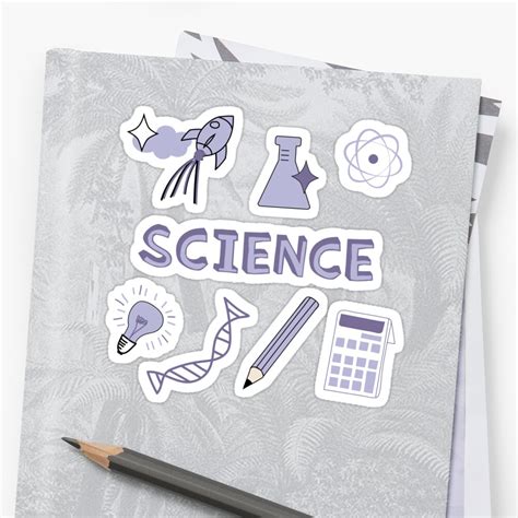 Light Purple Science School Subject Sticker Pack Sticker By The Goods