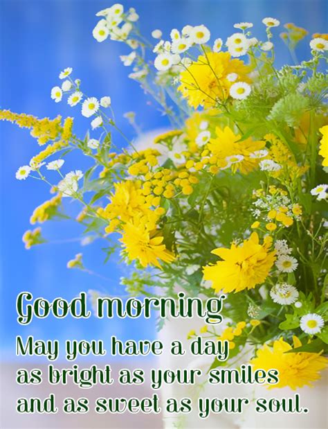 Good Morning May You Have A Day Bright As Your Smile Good Morning