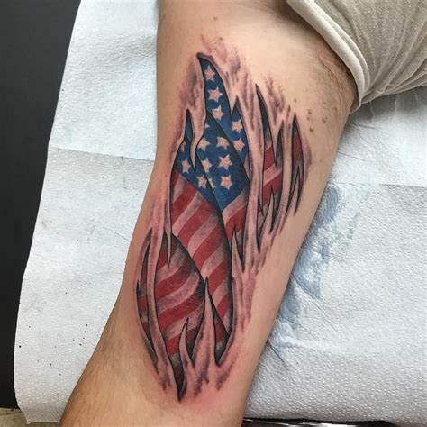 85 Best Patriotic American Flag Tattoos — I Love Usa 2019